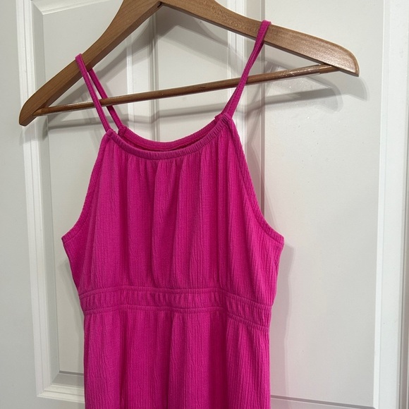 EUC like new girls youth size 14/16 vibrant pink Tiered Smocked Maxi Dress. - Picture 4 of 10